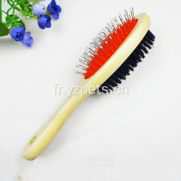 Brosse pour animaux de compagnie à double face